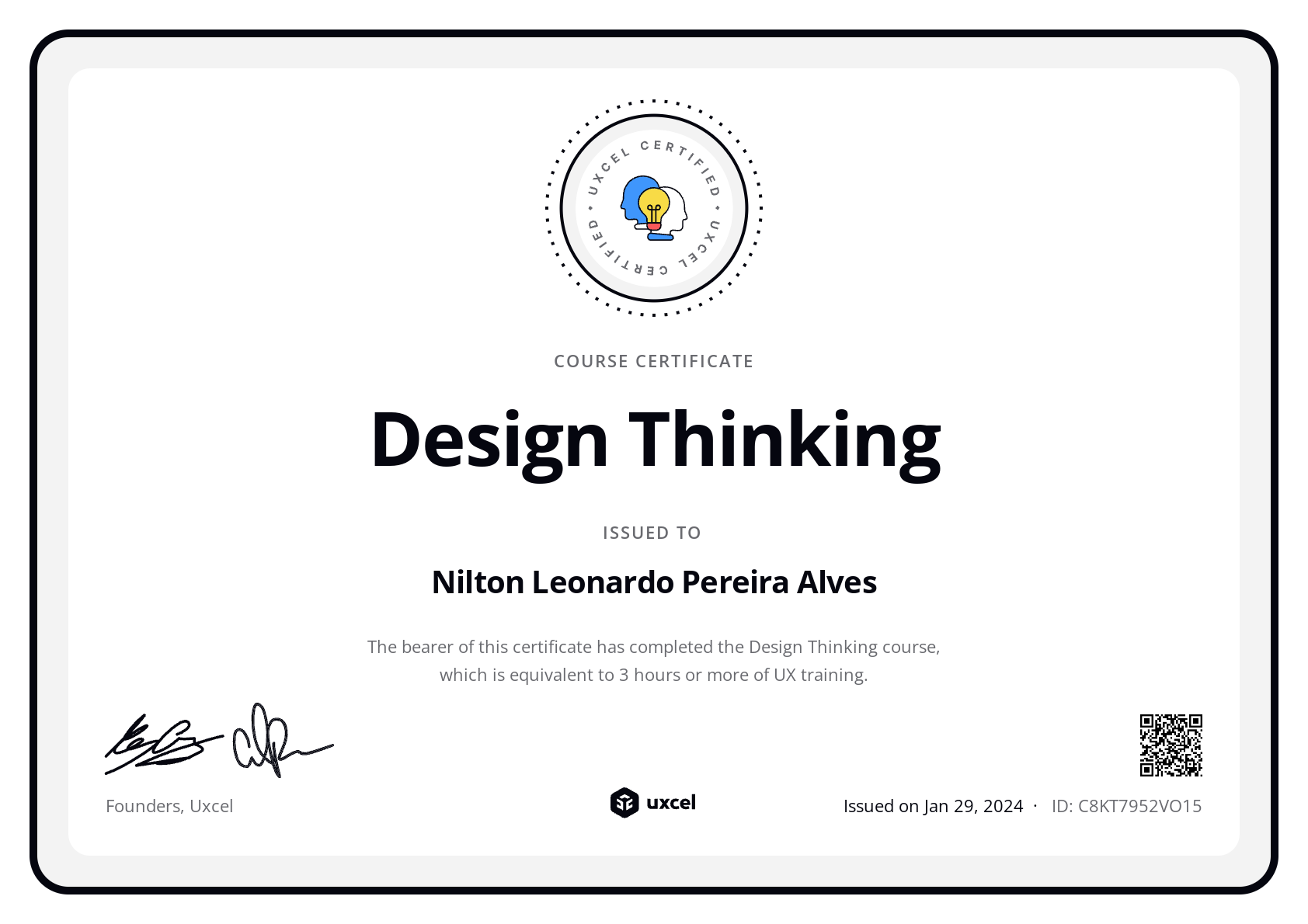 Leonardo Alves's certificate